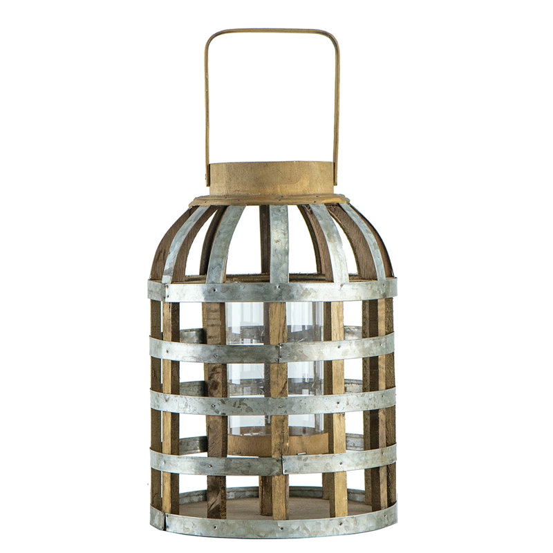 Trona Tabletop Lantern, 18.1" H x 9.5" W x 9.5" D