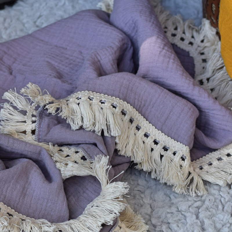 Couverture pour bébé 100% coton Jered, Violet