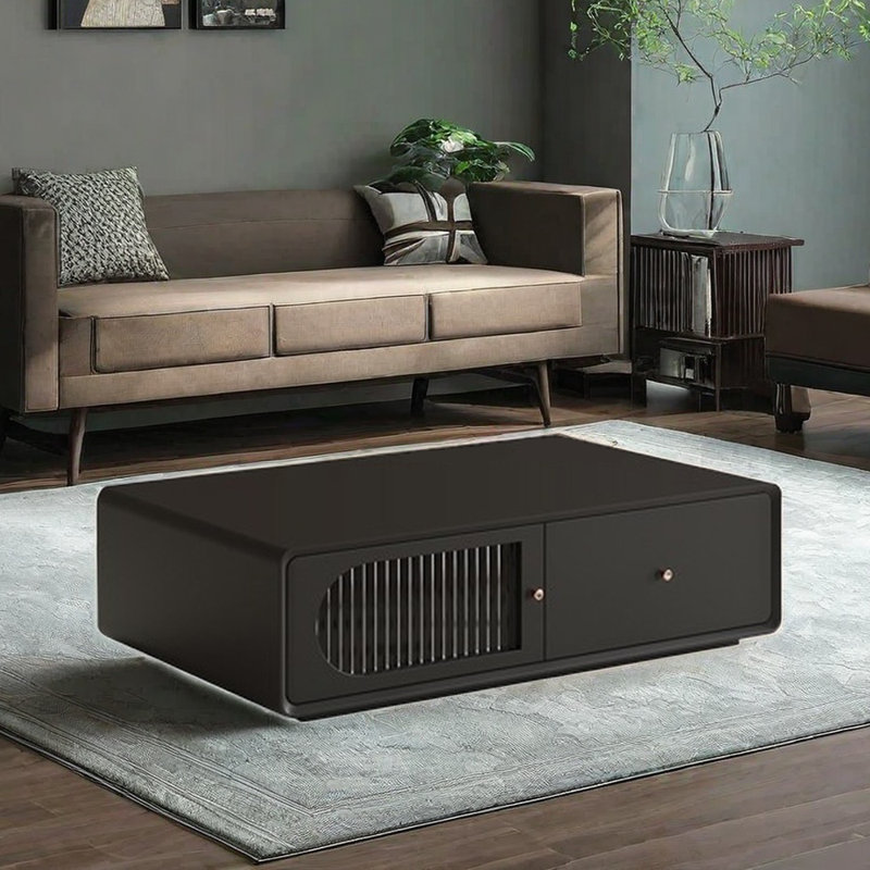 Modern coffee table with smooth edges, 12.99" H x 51.18" L x 27.56" W