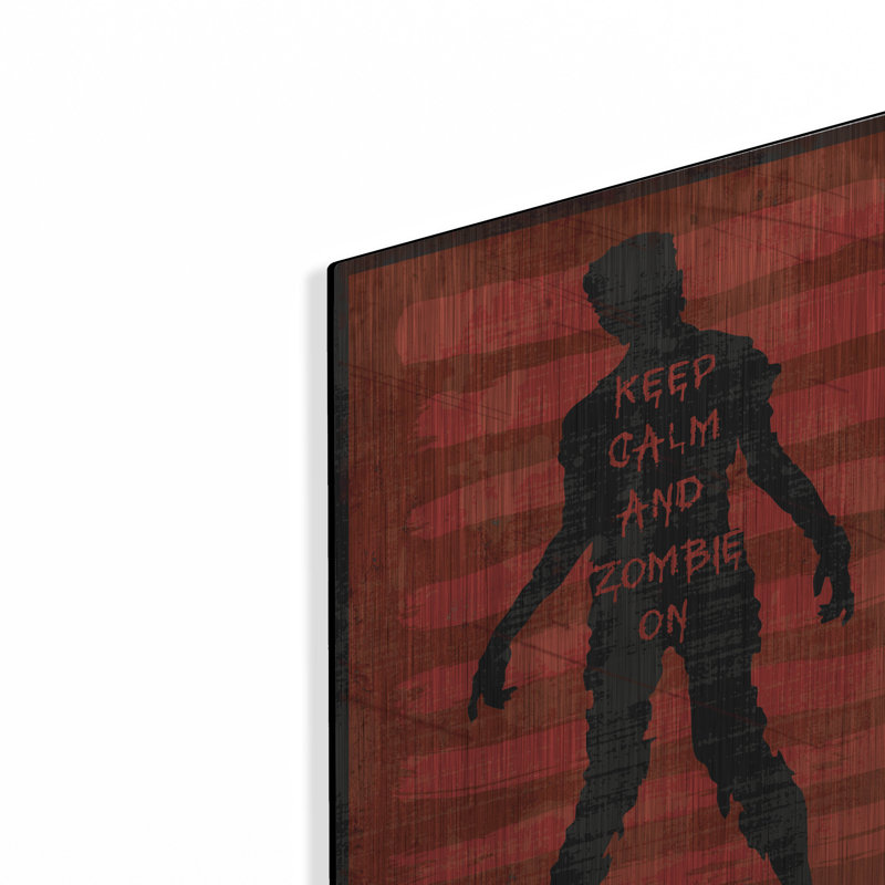  «Calm Zombie» par Erin Clark, art mural en métal, 16 po x 24 po, H 16 po x l 12 po