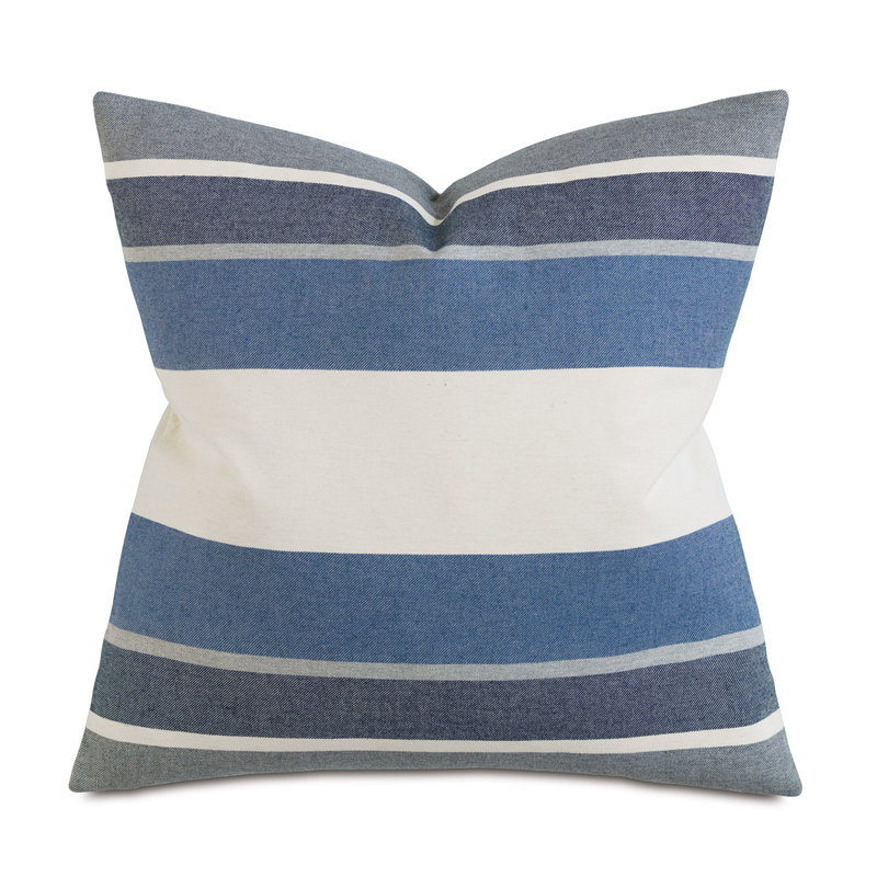 Wainscott Square Pillow Cover & Insert, Denim
