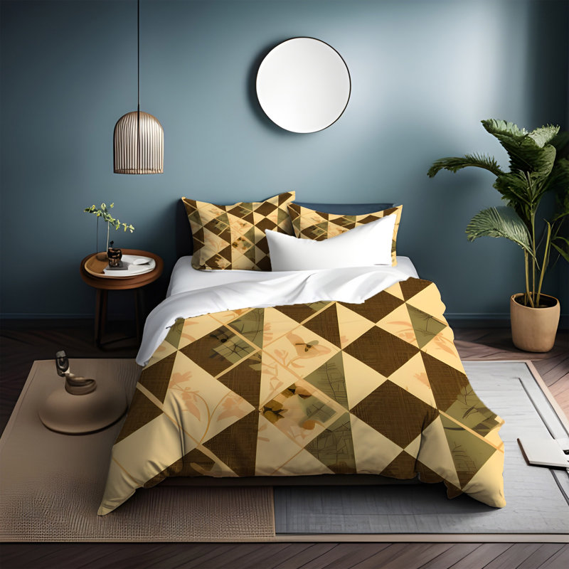 Ensemble de housse de couette , Housse de couette grand + 2 grandes taies décorat