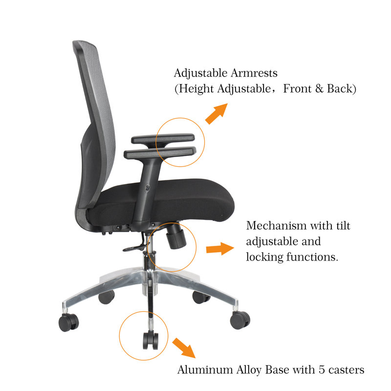 Chaise de travail ergonomique en filet Yoshioka