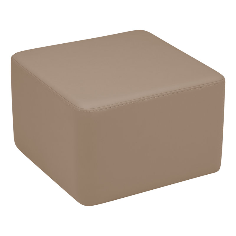 Tabouret à cubes structurés de Learniture, H 14 po x l 18 po x P 18 po, Oui, Taupe hachuré