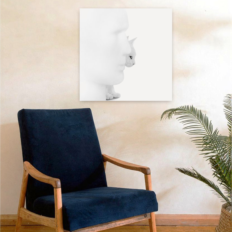 Art mystique contemporain pour chat, H 24 po x l 24 po