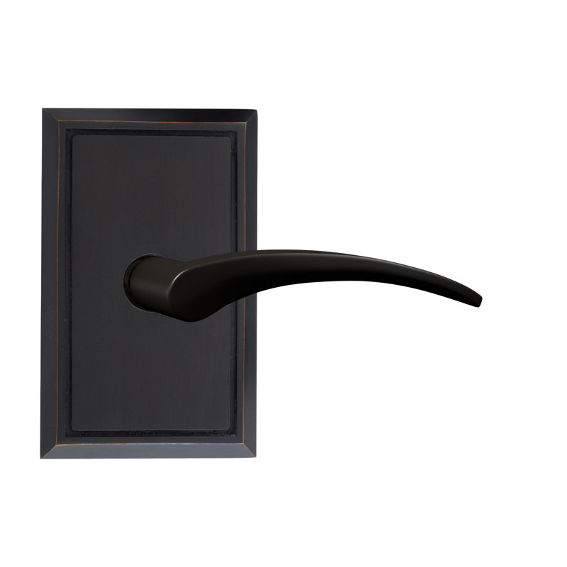 Bravura 937-1 Tybee Passage Lever on Traditional Rectangular Rose in Oil Rubbed Bronze - LH