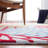 Strothers Floral Handmade Tufted Cotton/Wool Blue/Orange/Red Area Rug-441974772