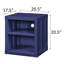 Table de chevet bleue avec tablette ouverte