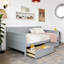 Lit de jour simple en bois avec deux tiroirs de rangement-167038957