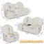 Ensemble de canapé inclinable électrique en cuir 3 pièces Breathabl-1056957999