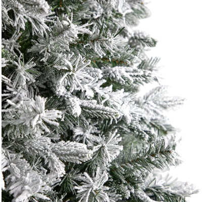  Vermont Flocked Mixed Pine Artificial Christmas Tree with Lights