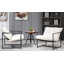 Fauteuil d'appoint élégant en velours moderne, fauteuil inclinable contemporain à structure en métal avec coussin de siège profond pour bureau à domicile-130478156