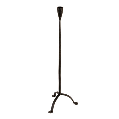 Hand-Forged Cast Metal Footed Taper Holder