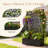 Metal Planter Box With Trellis, Outdoor Raised Garden Bed With Privacy Screen & Drainage Holes For Patio, Fence, 1Pc