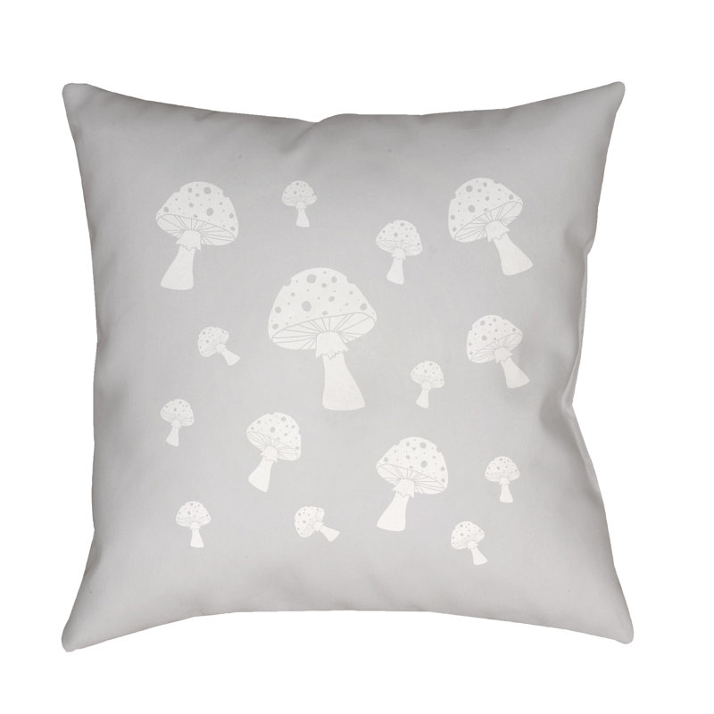 Outdoor Throw Pillow, 20" H x 20" W x 3.5" D, Light Gray