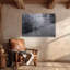 Toile abstraite grise, art mural industriel - impression de texture grunge noir, décor de béton vieilli moderne pour salon loft urbain-2129192736