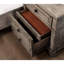 3 Table de chevet en bois massif gris chaleureux, table de chevet transitionnelle grise