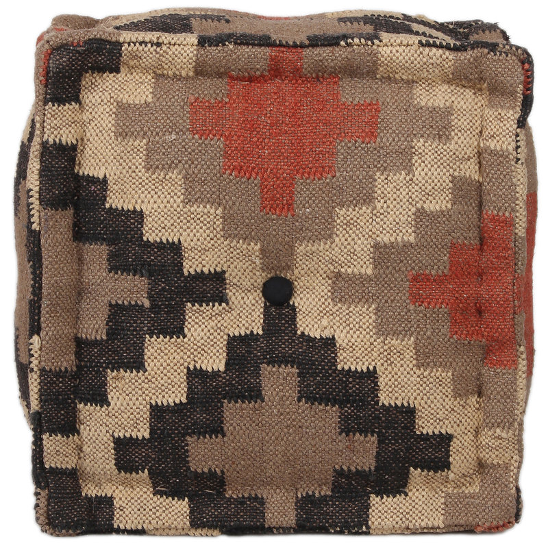 Bostwick Upholstered Wool Ottoman
