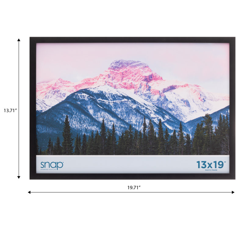 Snap Gallery Wall Wood Poster Picture Frame, Black, 13" x 19"