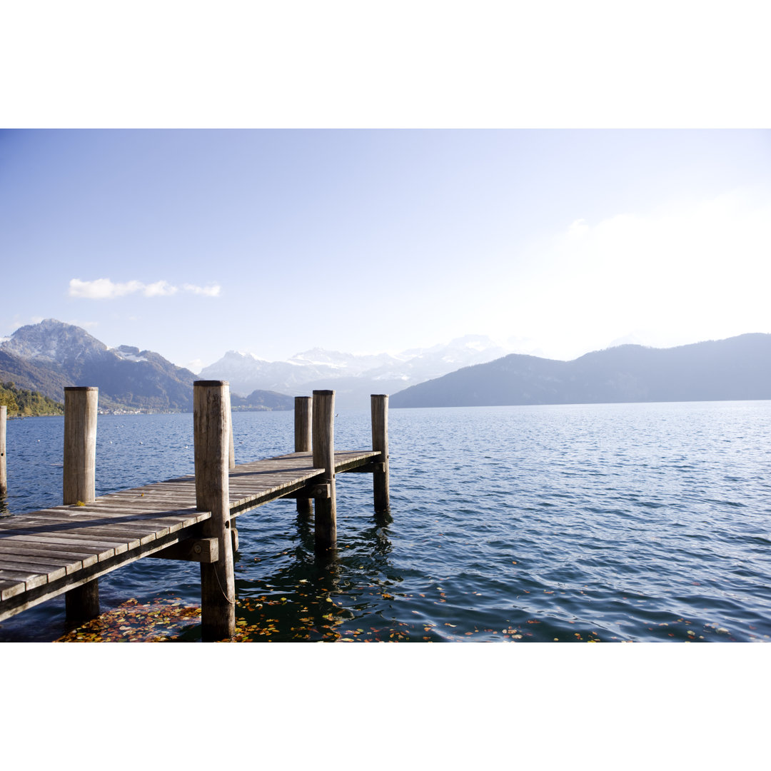 Dock At Lake Lucerne von SangHyunPaek - Druck