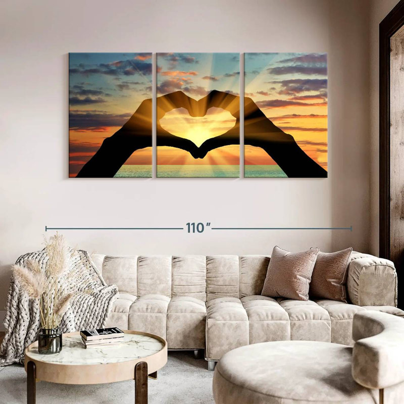 Love 3 pièces, H 92 po x l 45 po x P 1,25 po