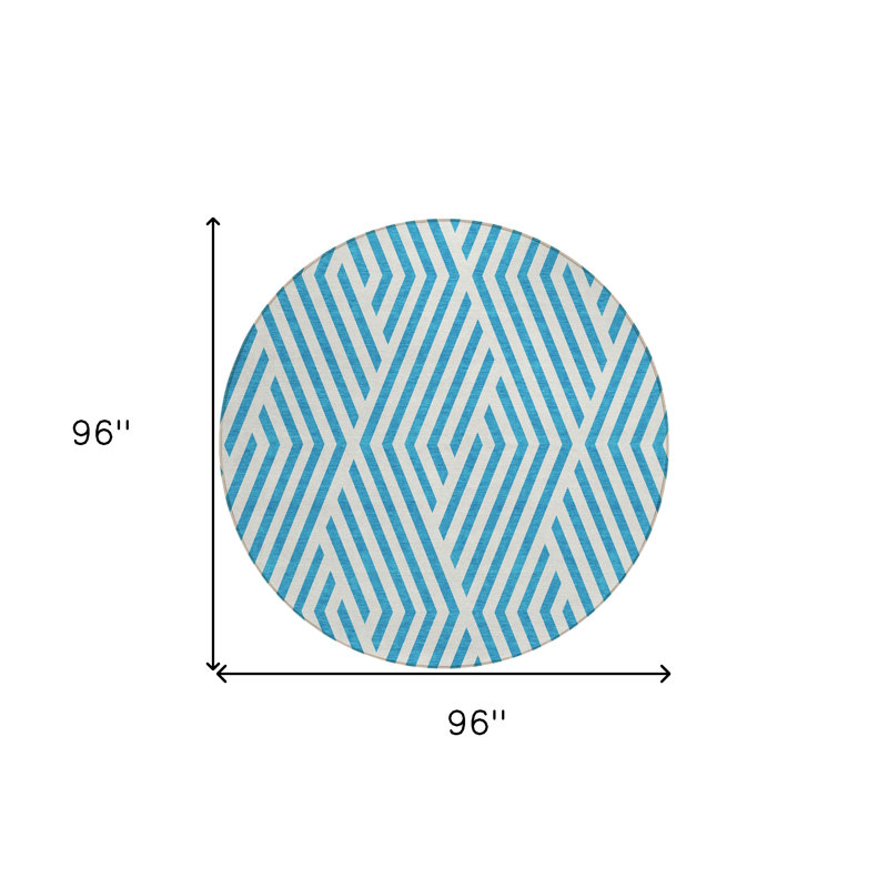 Tapis d'intérieur rond antidérapant 8 pi