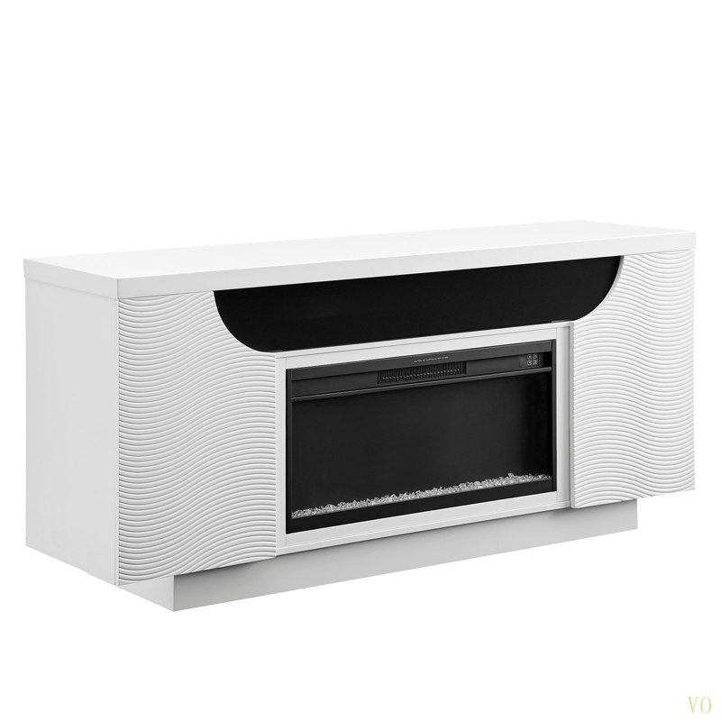 ALESSIA 76" FIREPLACE With 15 Temperature Settings, 7 LED Colors, 5 Flame Speeds, 8 Flame Types & Sleep Timer