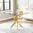 Glass Top Metal Base Dining Table-333366489