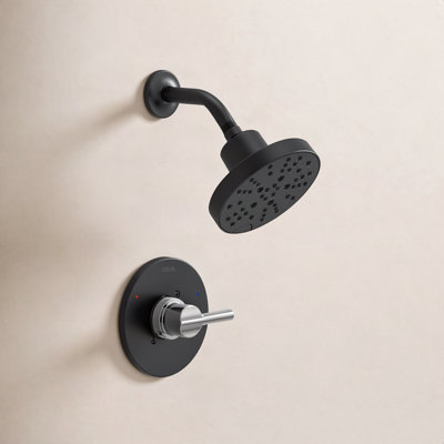 Delta Nicoli Single-Function Shower Faucet Set, Shower Trim Kit with H2Okinetic Shower Head and Valve