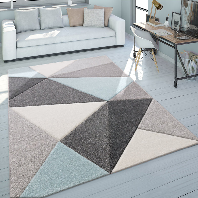Monoceros Geometric Area Rug, Rectangle 60 x 110cm