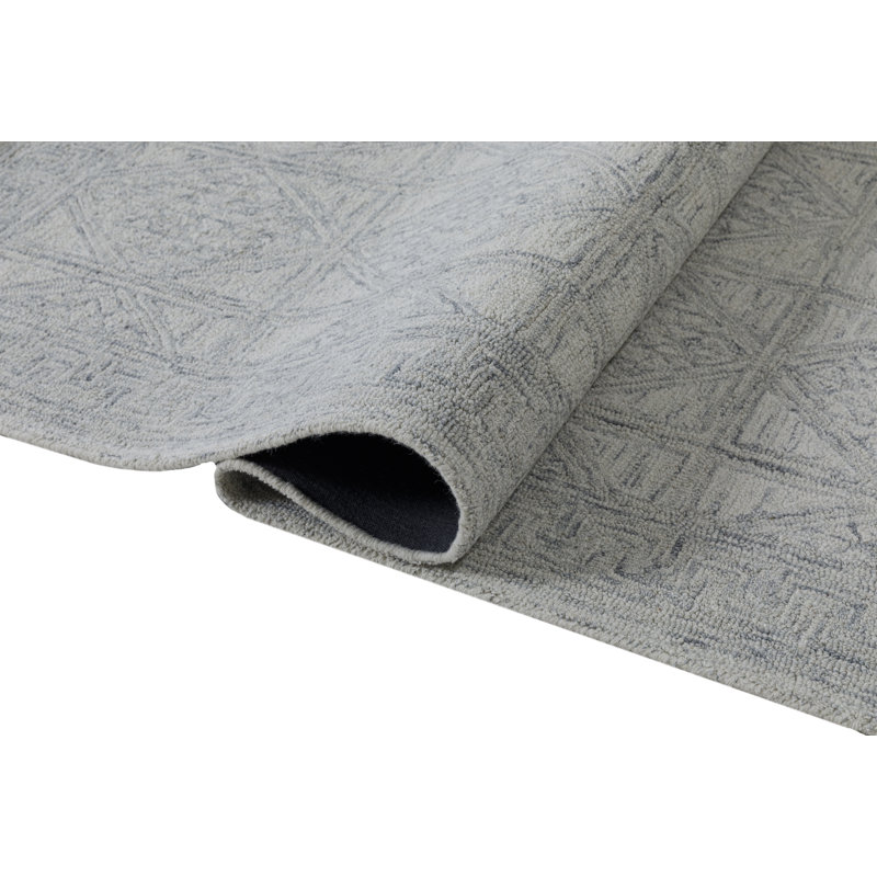 Lyon Hand Tufted Wool Indoor Rug, Blue, 2'x3'