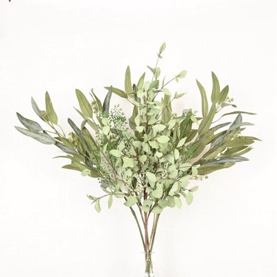36" Artificial Mixed Eucalyptus And Foliage Branch For Vase Filler, Farmhouse Long Stem For Wedding Party Home Office Table Centerpiece Shelf Decorati