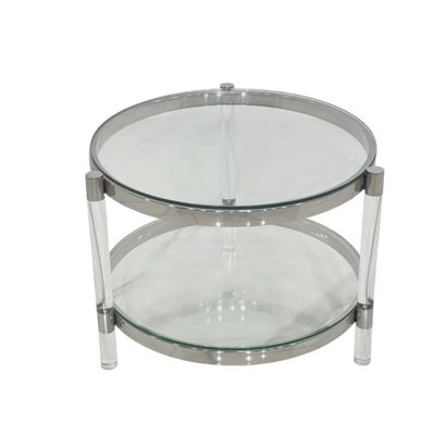 Junipero Glass Tempered Side Table