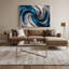Art mural sur toile dégradé abstrait bleu 63-1890962365