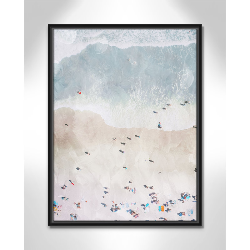 «Beaching Out I Print» par Milli Villa, Cadre flottant noir, 19.5' W x 25.5' H