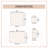 Embroidered White Linen Placemats with Gold Scrollwork – 24pc Elegant Table Mats Set for 6 Person | Islamic Decorative Dining Linens-1479135892
