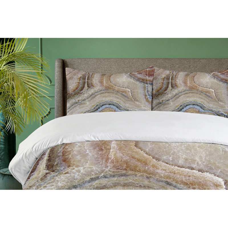 Modern & Contemporary Polyester Abstract Duvet Cover, Queen