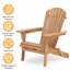 Ensemble de 2 chaises de patio pliantes en bois Adirondack pour le jardin, le jardin, la pelouse, la cour, la terrasse, le bord de la piscine, le foyer d'extérieur