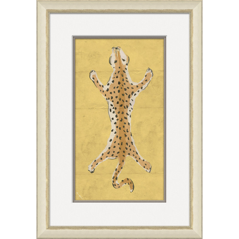 Leopard Series Giclee Print by Dana Gibson, 26.25" H x 18.25" W x 1.25" D, White, Yellow