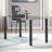 Antietam Glass Top Metal Base Dining Table-20304855