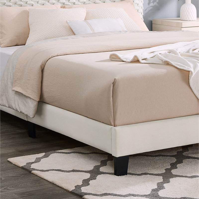 Lit plateforme tapissier Findlay, Lit simple