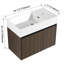 Meuble-lavabo de salle de bain moderne, 30 po, double porte, lavabo pour salle de bain Scratch & Water, 45 poignées biseautées, baignoire d'aspect contemporain