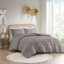 Ensemble de housse de couette 3 pièces Lucy Black Clip Jacquard d'Intelligent Design, pour lit double/queen-428318277-459970758