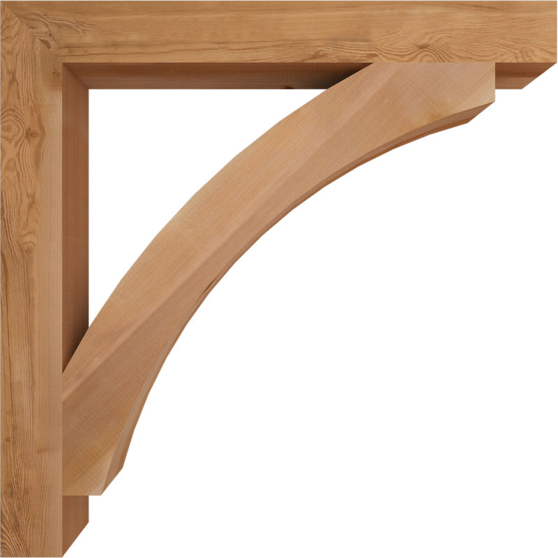 Thorton Block Bracket, Western Red Cedar (Smooth), 36" H x 4" W x 36" D
