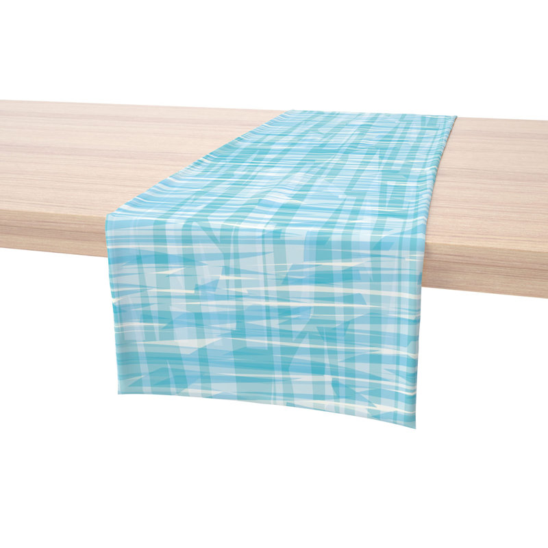 Table Runner, 100% Cotton, 16X108", Contemporary Ocean, 108" L x 16" W