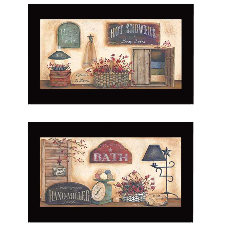 "Bath", décoration murale encadrée pour le salon, la chambre à coucher et la maison de campagne par Pam Britton
