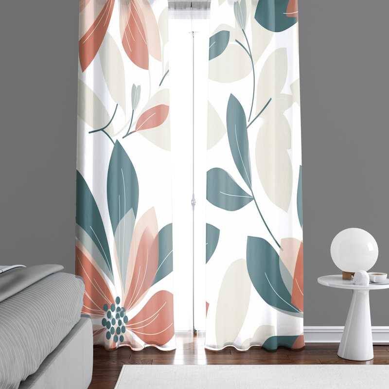 Brenlie Semi Sheer Curtain Panel Pair, 20" W x 61" L