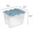 Sterilite 30 Qt Hinged Lid Storage Box, Plastic Container, Washed Blue, 18 Pack-123432613