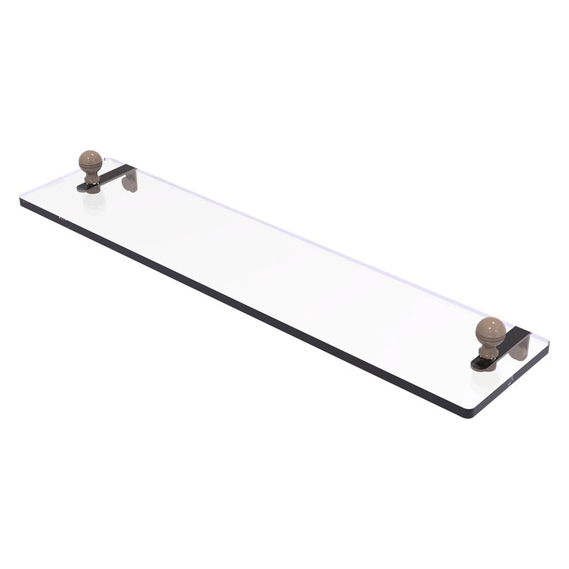 Tablette de meuble-lavabo en verre avec bords biseautés Mambo, H 2,25 po x l 22 po x P 5 po, Étincelle d'automne