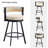 Ayala Swivel Low Back Industrial Upholstered 26.6" H Counter Stool with Steel Frame-2038694781